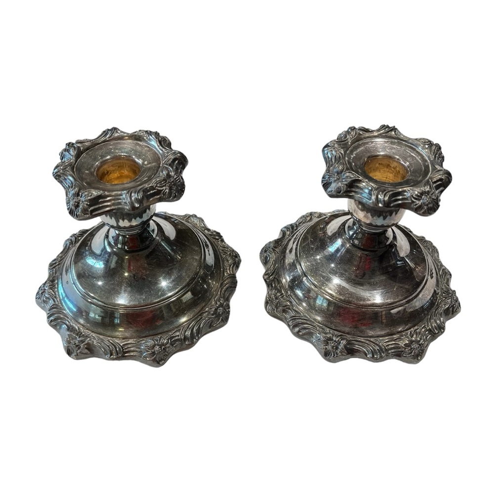 Vintage Sheridan E.P.S Silver Plated Candle Candlestick Holder 4”